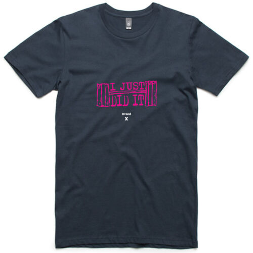 I just did it (pink) - Adult Navy Tee Thumbnail