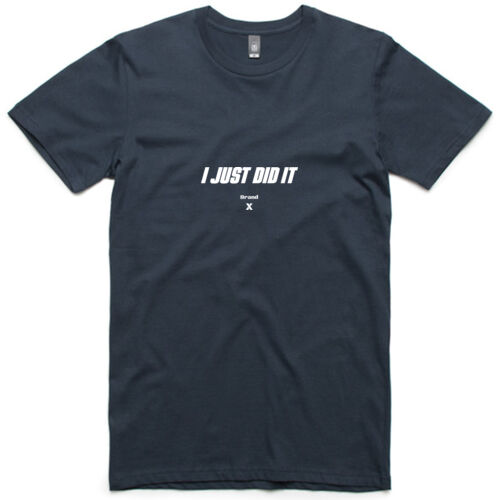 I just did it (white) - Adult Navy Tee Thumbnail