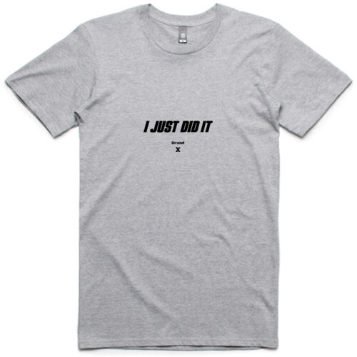 I just did it (black) - Adult Grey Marle Tee Thumbnail