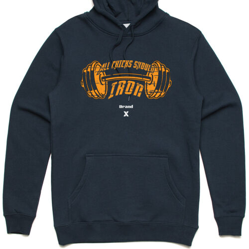 All Chicks Should Iron - Adult Navy Hoodie Thumbnail