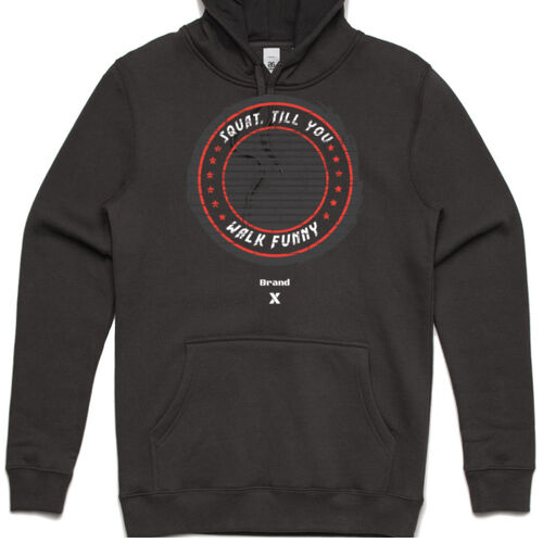 Squat til you walk funny - Adult Coal Hoodie Thumbnail