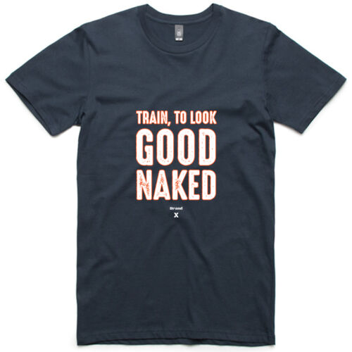 Train to look good naked - Adult Navy Tee Thumbnail